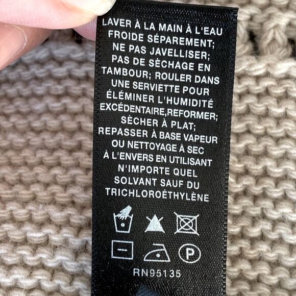 Lafayette 148 New York Tan Open-Front Cardigan Super Oversized S/P Laganlook - Picture 10 of 11